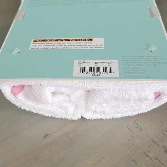 🐰🆕 Easter Bunny Hooded Towel for Baby. NWT. - Picture 5 of 7